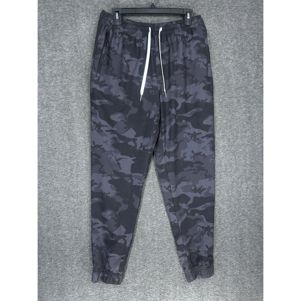 Cove USA Performance‎ Joggers Mens XL Gray Black Camo Drawstring
